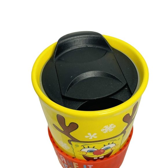 Spongebob Squarepants Travel Cup Silicone Sleeve Stephen Hillenburg 16oz Holiday - Picture 10 of 16